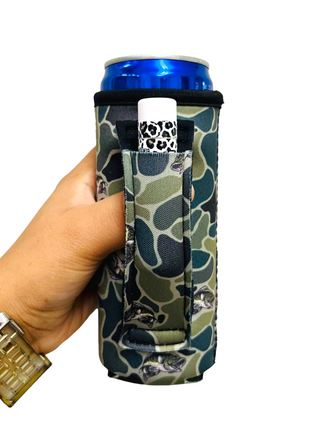 Fish Camo 12oz Slim Can Handler