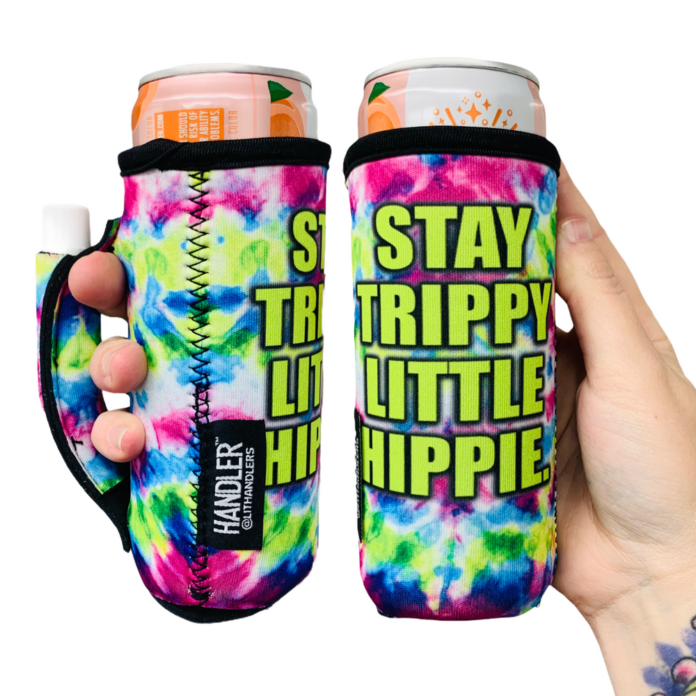 Stay Trippy Little Hippie 12oz Slim Can Handler™