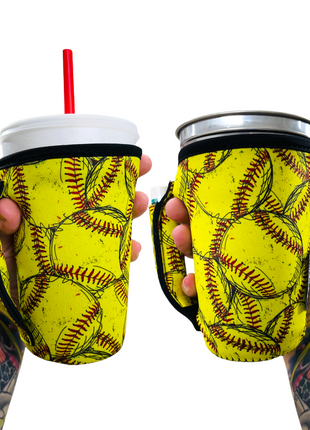 Softball 16oz PINT Glass / Medium Fountain Drinks and Tumbler Handlers™
