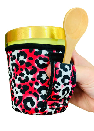 Hot Pink Leopard Pint Size Ice Cream Handler™