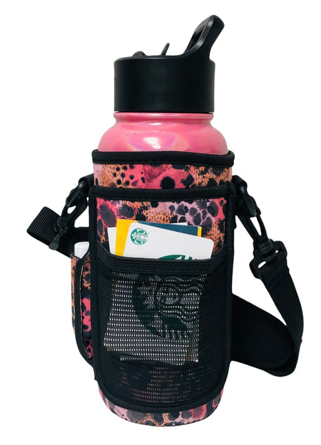 Blushing Leopard 30-40oz Tumbler Handler™  With Carrying Strap