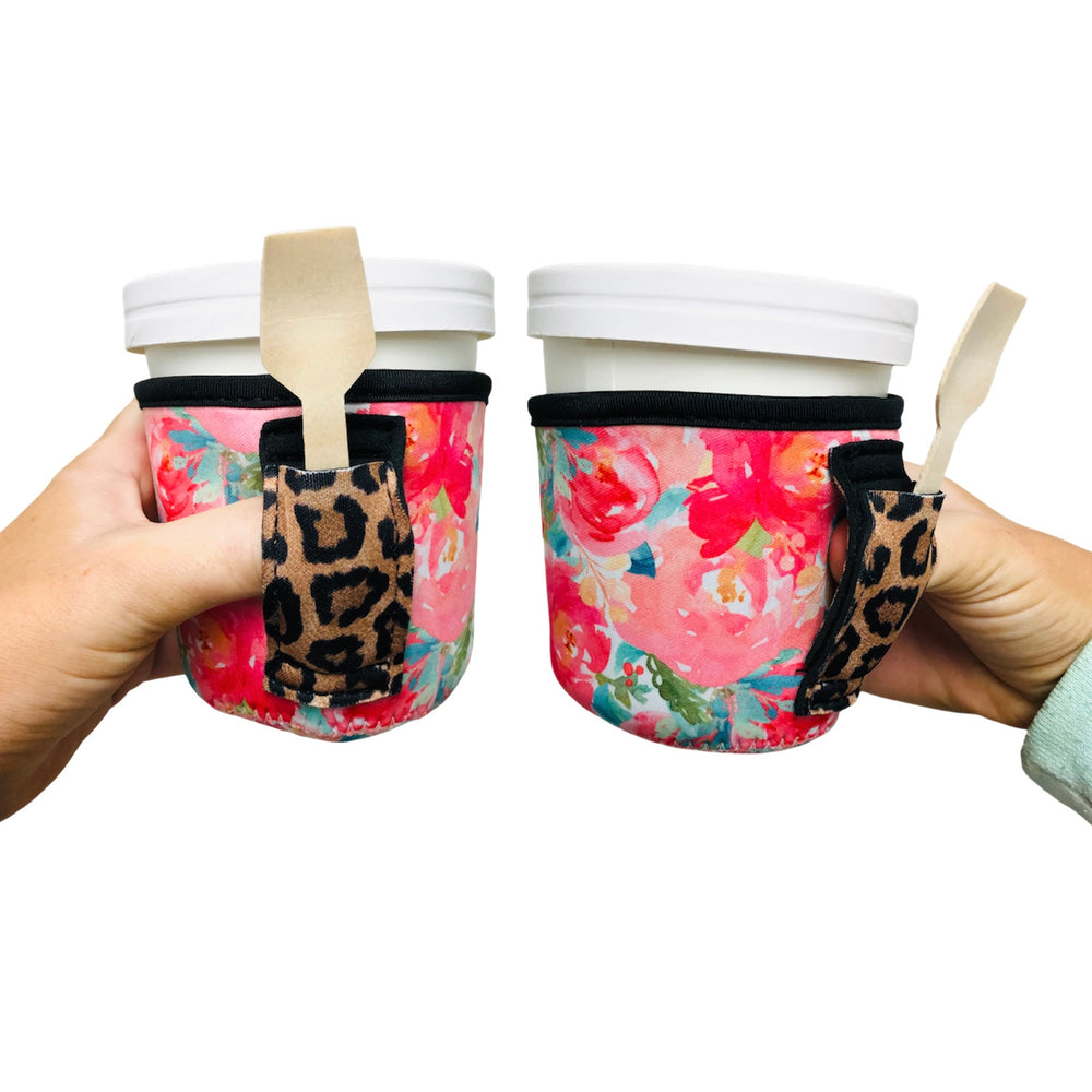 Summer Blooms w/ Leopard Pint Size Ice Cream Handler™
