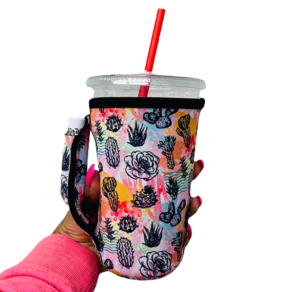 Summer Cactus 16oz PINT Glass / Medium Fountain Drinks and Tumbler Handlers™