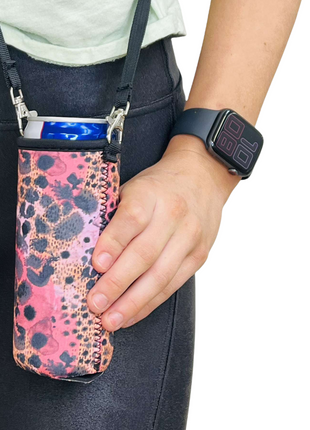 12oz Slim Can Cooler (no handle) W/ Carrying Strap