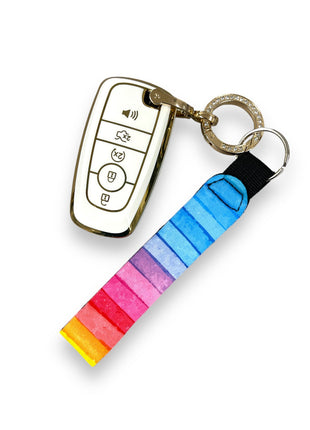 Rainbow Wristlet Keychain