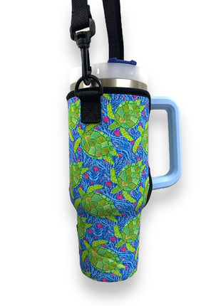 Sea turtles 40oz Tumbler With Handle Sleeve