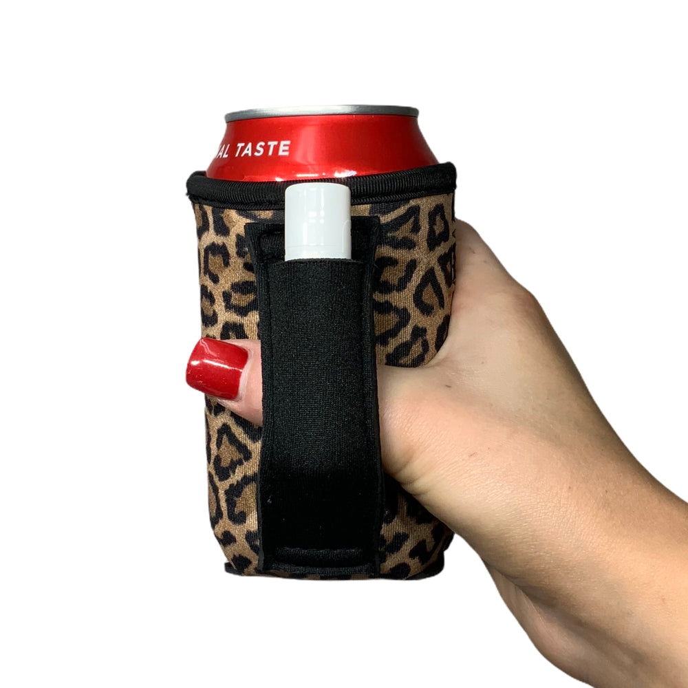 Leopard w/ Black 12oz Stubby Can Handler™