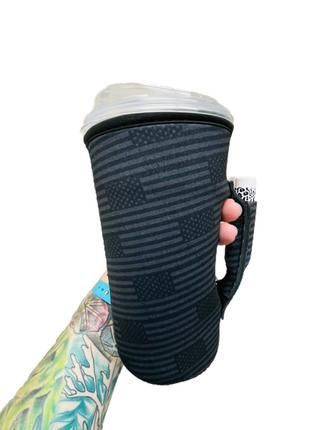 Blacked Out USA Flag 30-40oz Tumbler Handler™