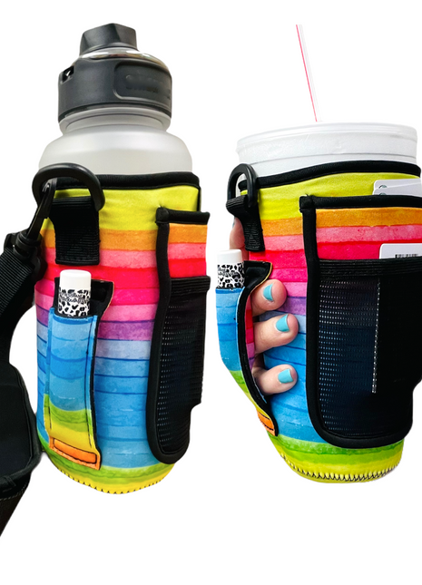 Rainbow 30-40oz Tumbler Handler™  With Carrying Strap