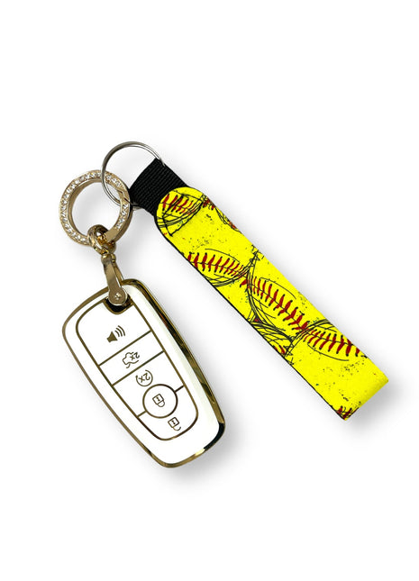 Softball Wristlet Keychain