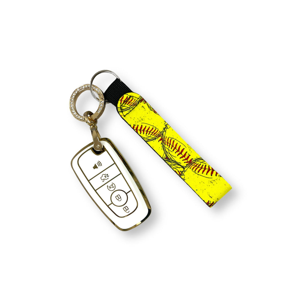 Softball Wristlet Keychain