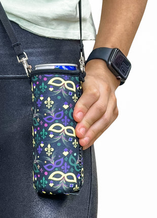 12oz Slim Can Cooler (no handle) W/ Carrying Strap