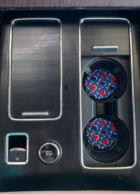 Red White & Texas Neoprene Car Coasters