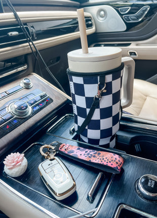 Blushing Leopard Wristlet Keychain