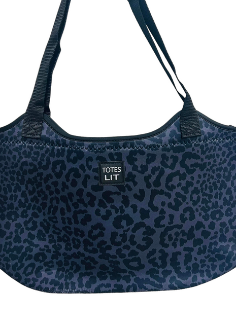 Black Leopard Neoprene Tote