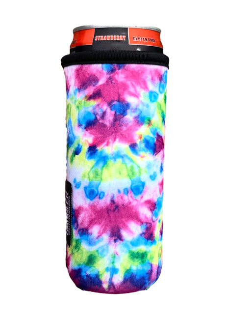 Purple Tie Dye 12oz Slim Can Cooler