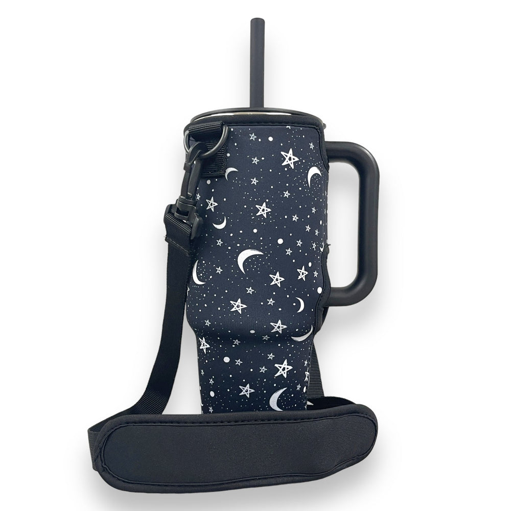 Stars & Moons 40oz Tumbler With Handle Sleeve