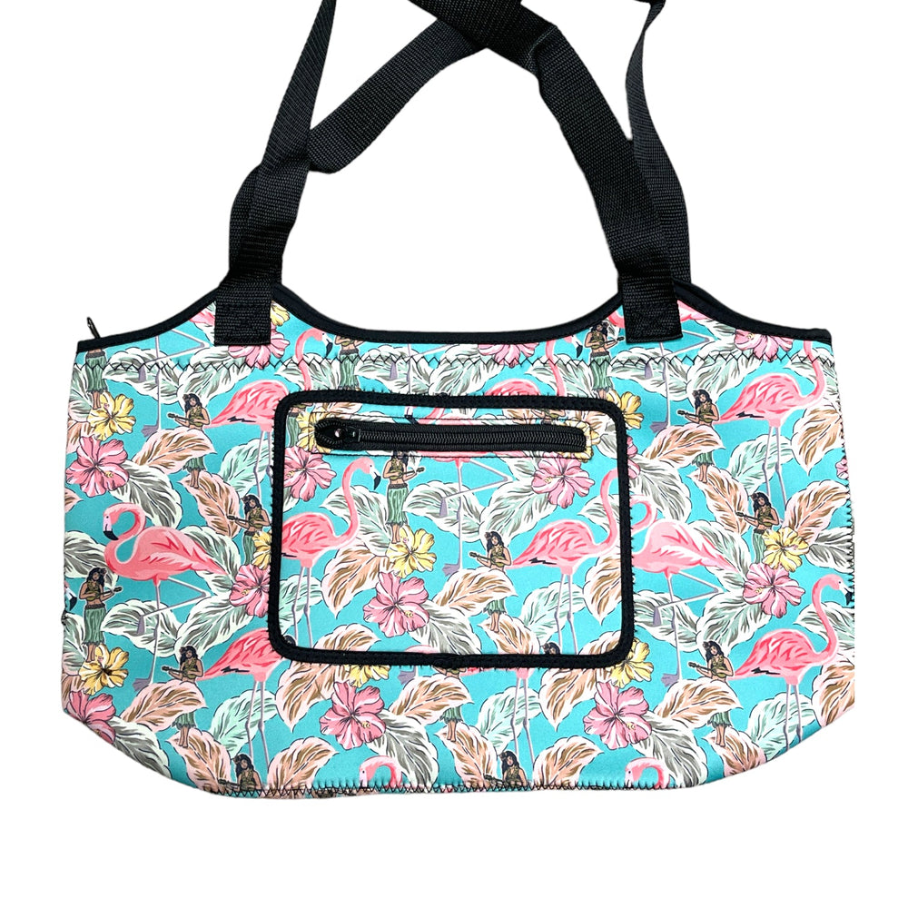 Hawaiian Flamingo Neoprene Tote