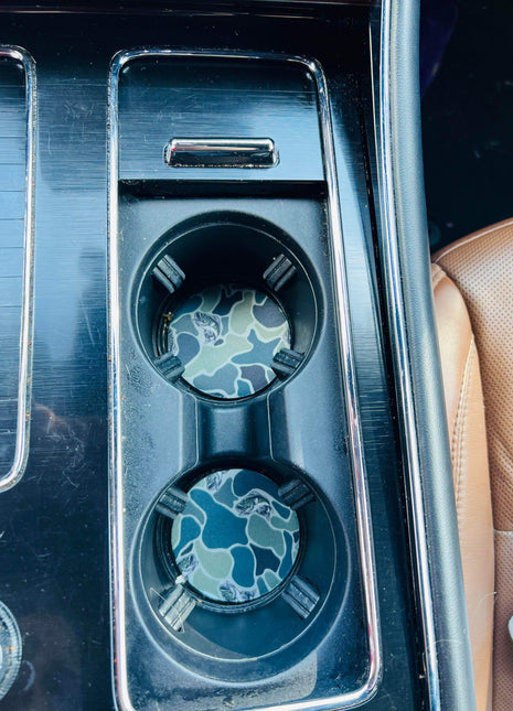 Fish Camo Neoprene Car Coasters