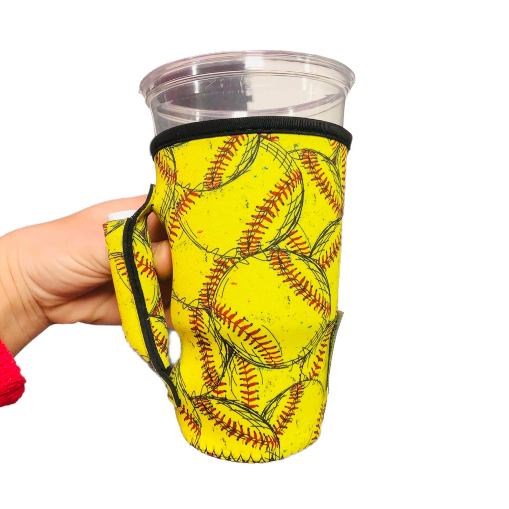Softball 20oz Large Coffee / Tea / Tumbler Handler™