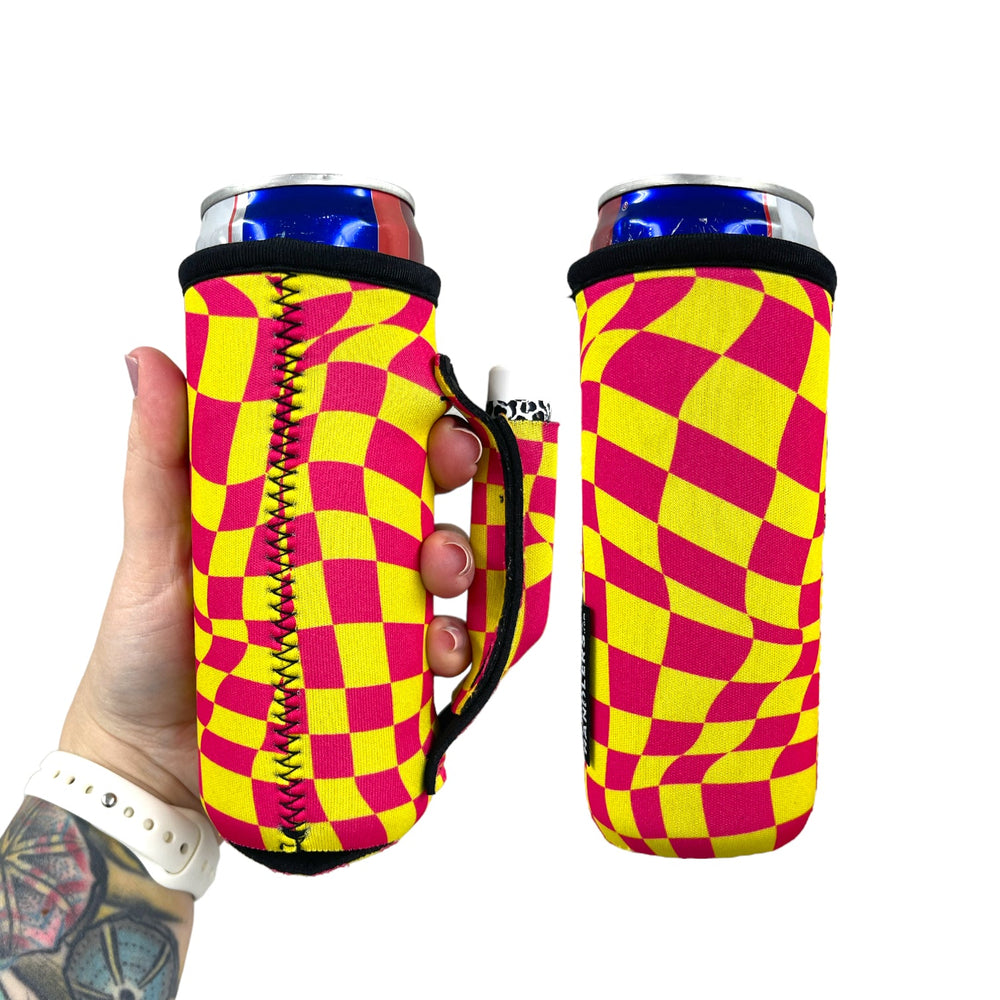 Retro Checkerboard 12oz Slim Can Handler™