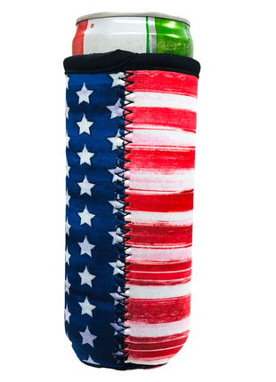 12oz Slim Can Cooler - ACADEMY -  USA Merica slim