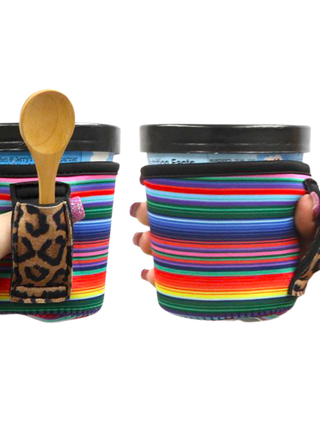 Pink Serape w/ Leopard Pint Size Ice Cream Handler™