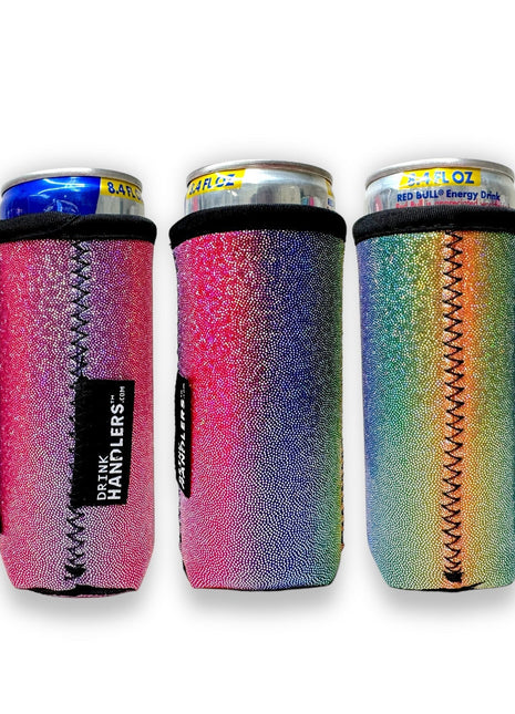 Iridescent Rainbow 8-10oz Slim Can Handler™ - Drink Handlers