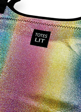 Iridescent Rainbow Neoprene Tote - Drink Handlers