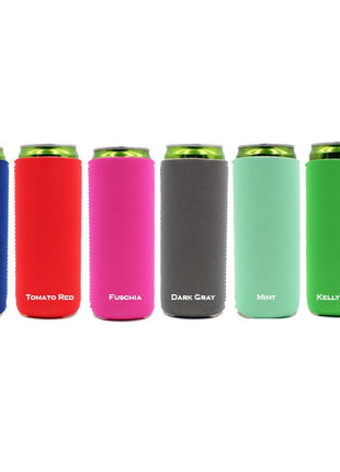 12oz Slim/Skinny Neoprene Collapsible Energy Drink Can Cooler Sleeve