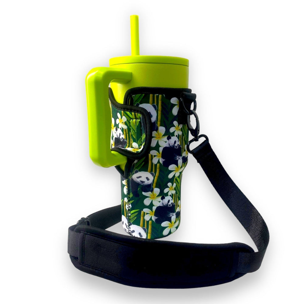 Panda Panda 25-35oz Tumbler With Handle Sleeve - Drink Handlers