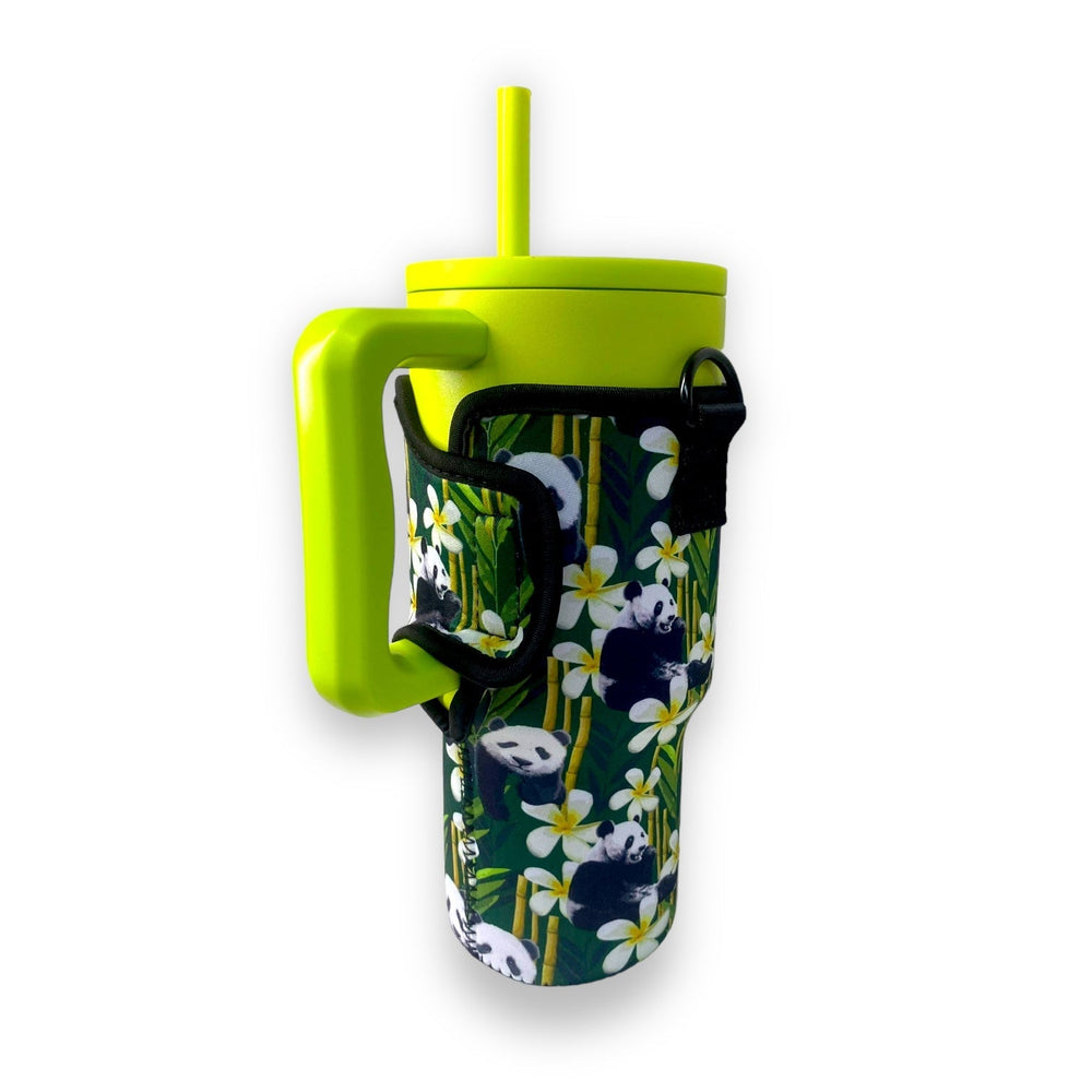 Panda Panda 25-35oz Tumbler With Handle Sleeve - Drink Handlers