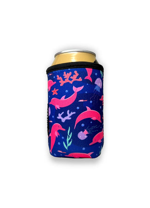 Pink Dolphins 12oz Stubby Can Handler™ - Drink Handlers