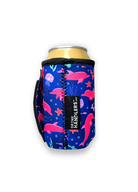 Pink Dolphins 12oz Stubby Can Handler™ - Drink Handlers