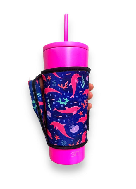 Pink Dolphins Large / XL Bottomless Handler™ - Drink Handlers