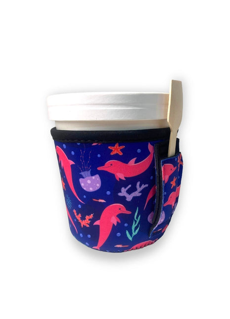 Pink Dolphins Pint Size Ice Cream Handler™ - Drink Handlers