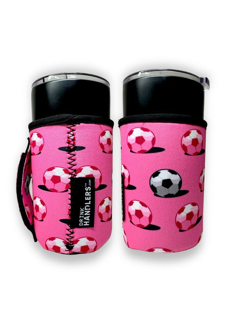 Pink Soccer 12oz Stubby Can Handler™ - Drink Handlers