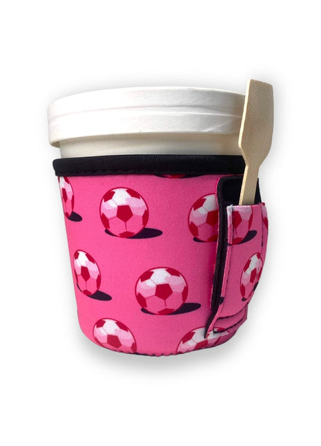 Pink Soccer Pint Size Ice Cream Handler™ - Drink Handlers