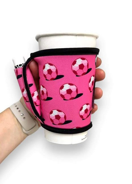 Pink Soccer Small / Medium Bottomless Handler™ - Drink Handlers