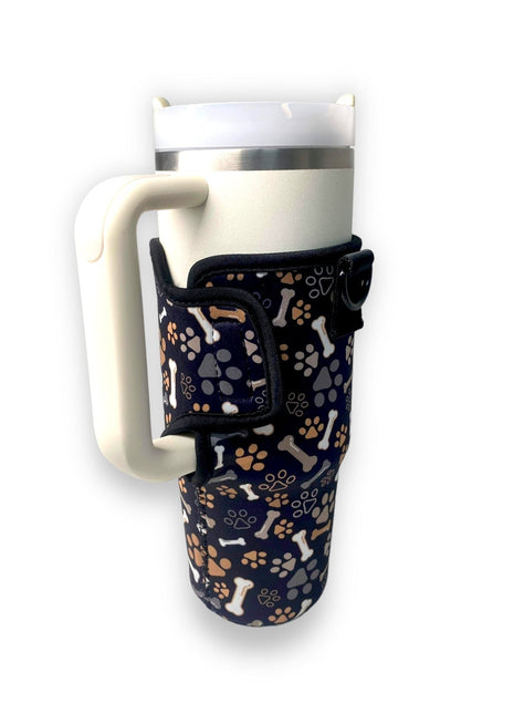 Puppy Paws 25-35oz Tumbler With Handle Sleeve - Drink Handlers