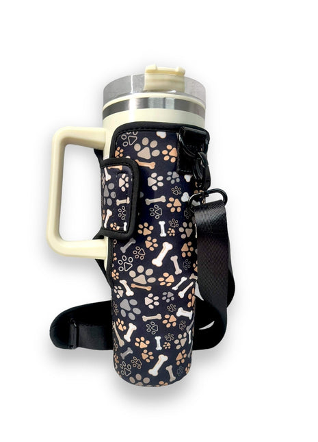 Puppy Paws 40oz Tumbler With Handle Sleeve - Drink Handlers
