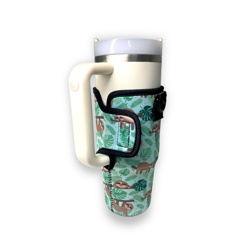 Sloths 25-35oz Tumbler With Handle Sleeve - Drink Handlers