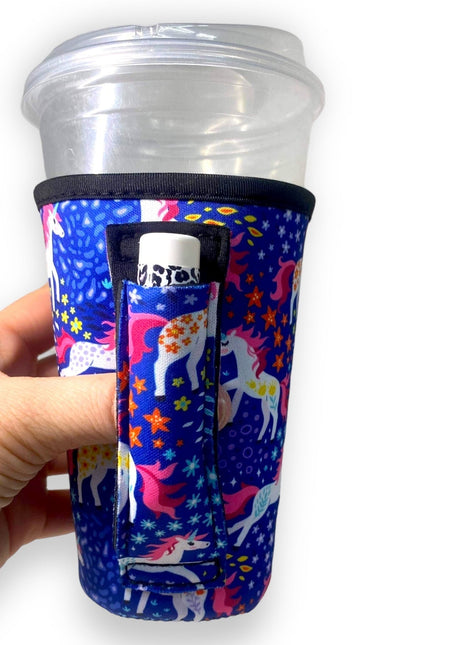 Unicorns 16oz PINT Glass / Medium Fountain Drinks and Hot Coffee Handlers™ - Drink Handlers