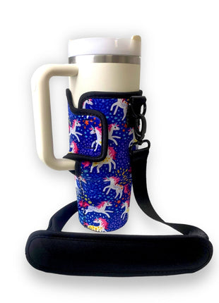 Unicorns 25-35oz Tumbler With Handle Sleeve - Drink Handlers