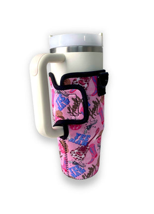 Yeehaw 25-35oz Tumbler With Handle Sleeve - Drink Handlers