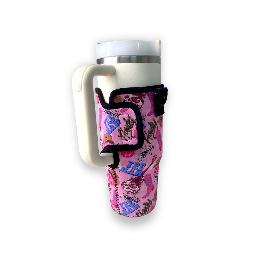 Yeehaw 25-35oz Tumbler With Handle Sleeve - Drink Handlers